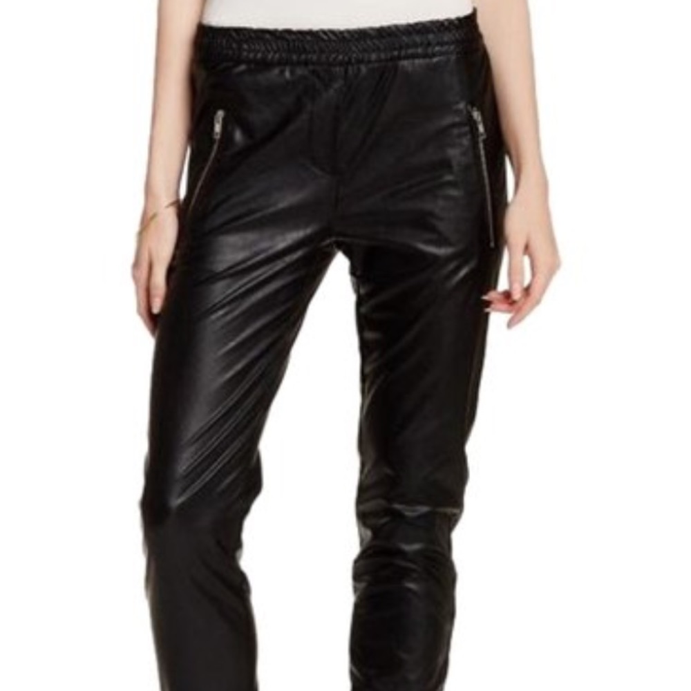 The Kooples Faux Leather Joggers